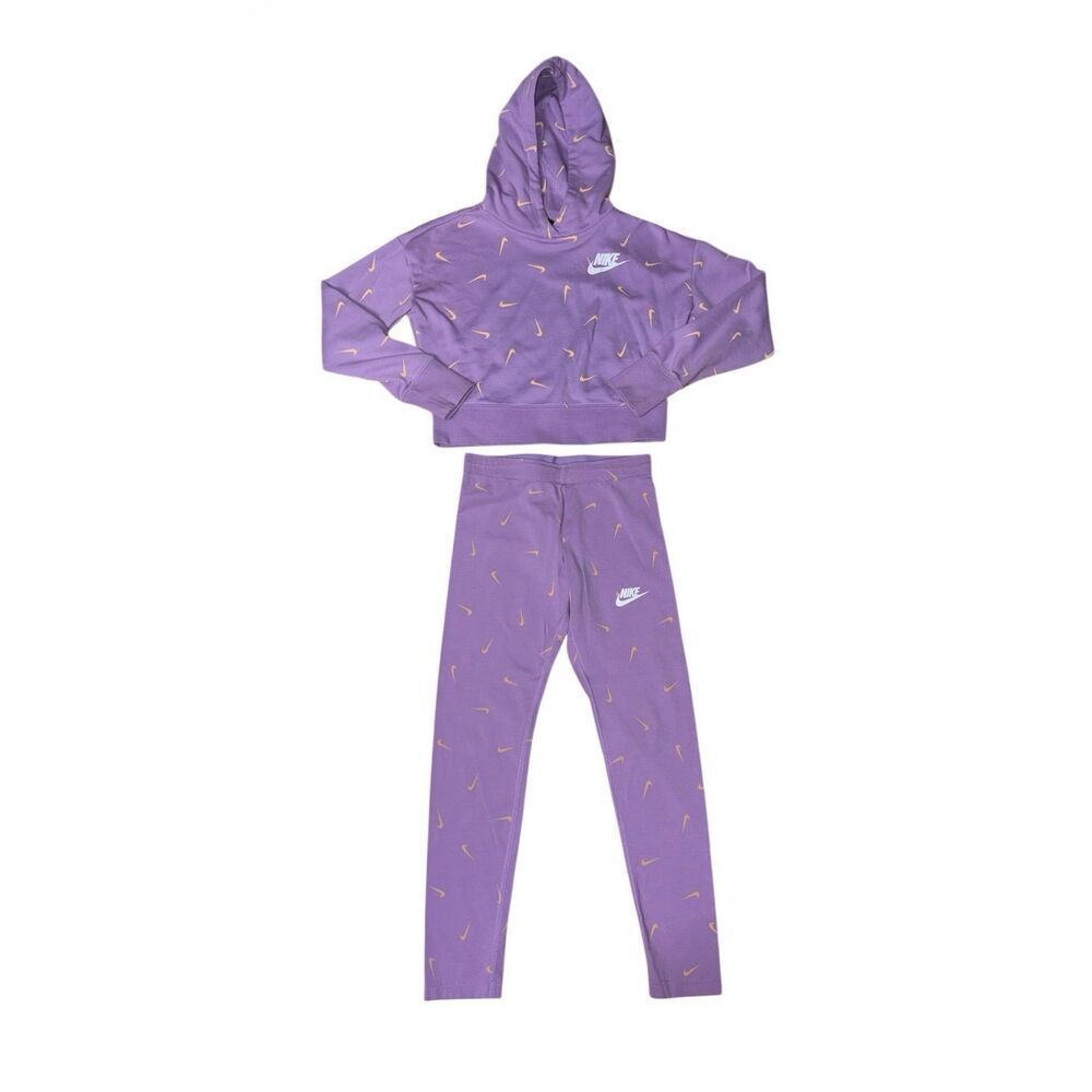 Nike Swooshfetti Cropped Hoodie and Leggings